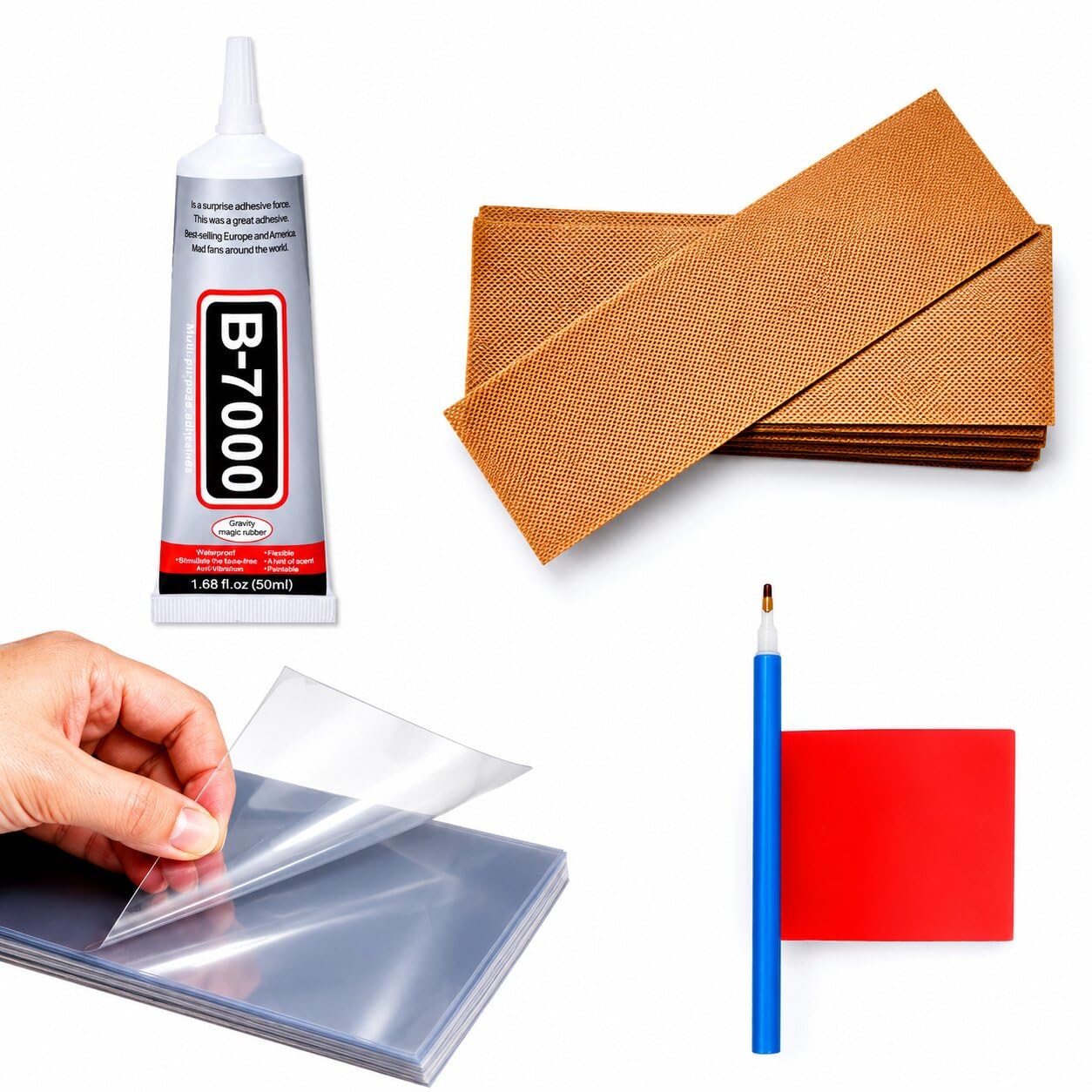 S S Mart Jewellery Making Kit with B7000 Glue (50 mL), Glue Stick Pen and Pad (1No), 5 Wax Sheets and OHP Sheets (5 nos) | Jewellery Making Materials Kit for DIY Craft & Jewellery Repair-image-7