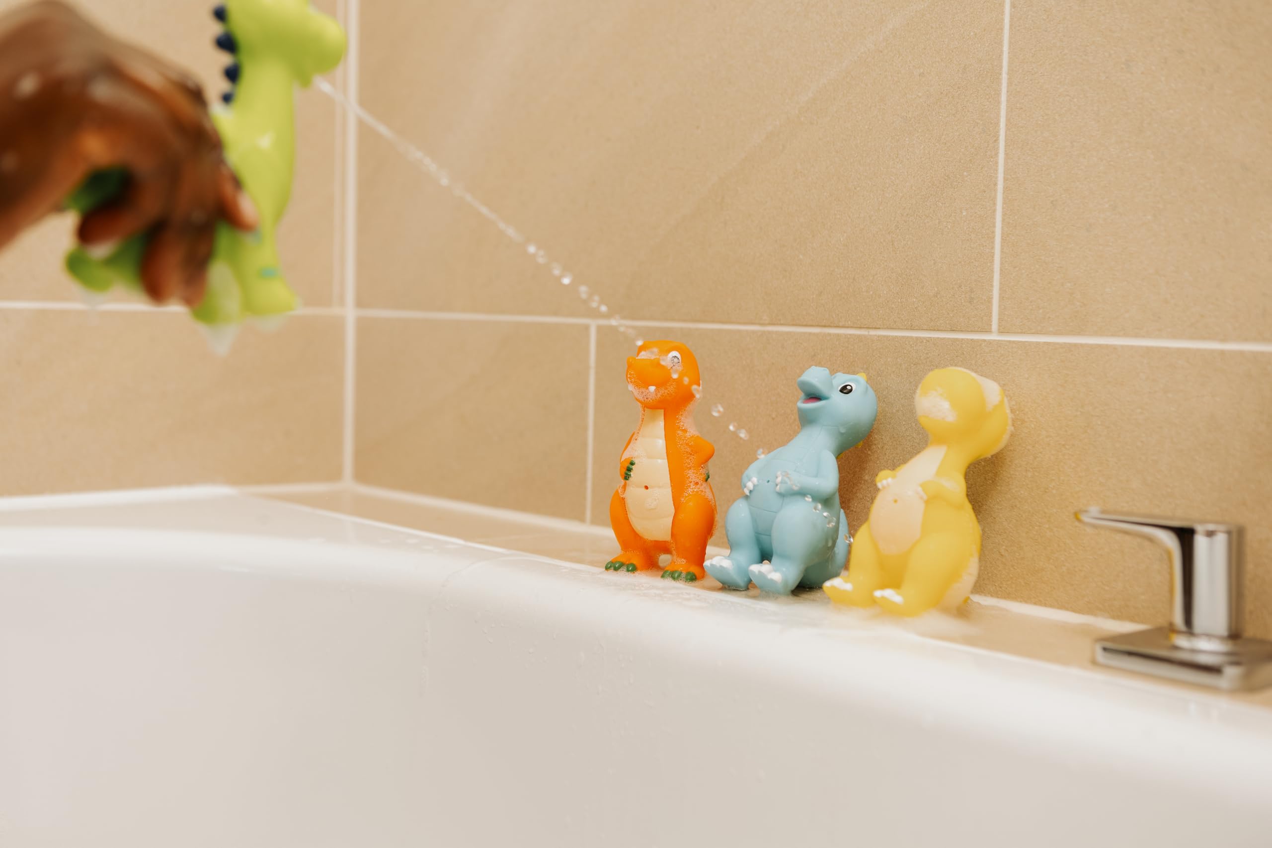Nuby Dinosaur Bath Squirters - Colourful Bath Toy, Multicolor - Image 3