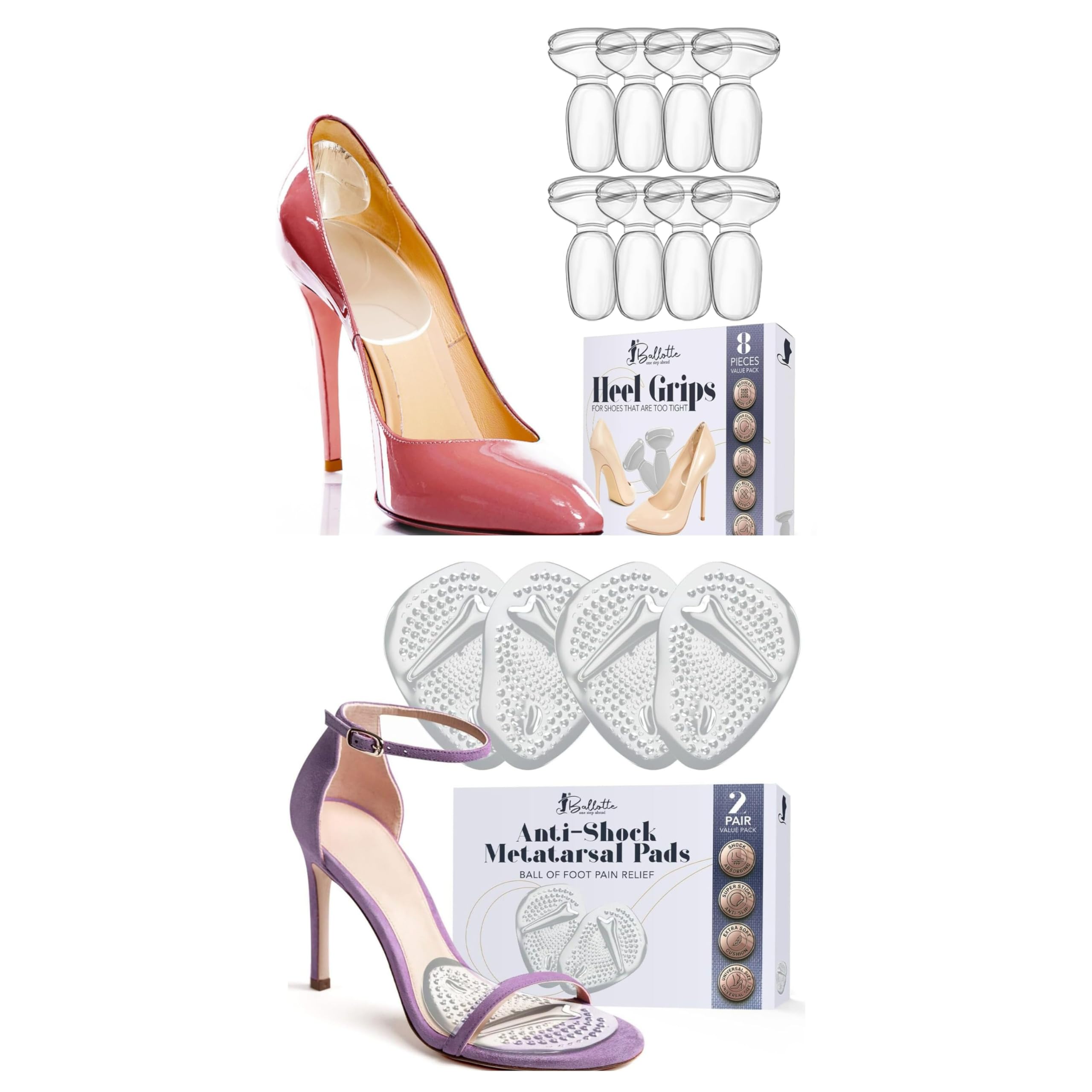 Ballotte Silicone Heel Protector Natural Pack Ballotte