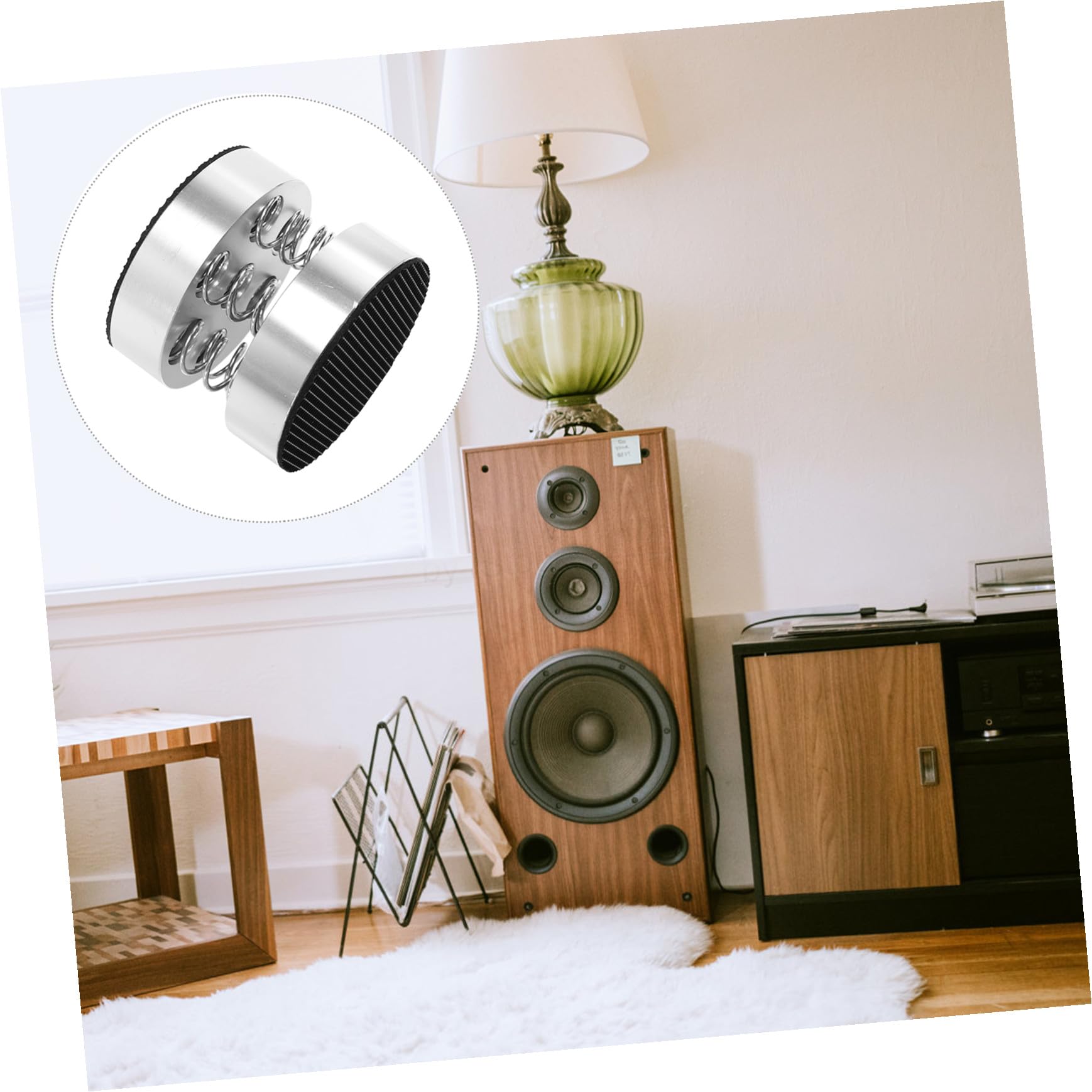 Piedini Antivibrazione con Molla per Amplificatori e Casse Acustiche Pad Base in Alluminio Assorbimento Urti e Isolamento per Audio Hifi e Subwoofer