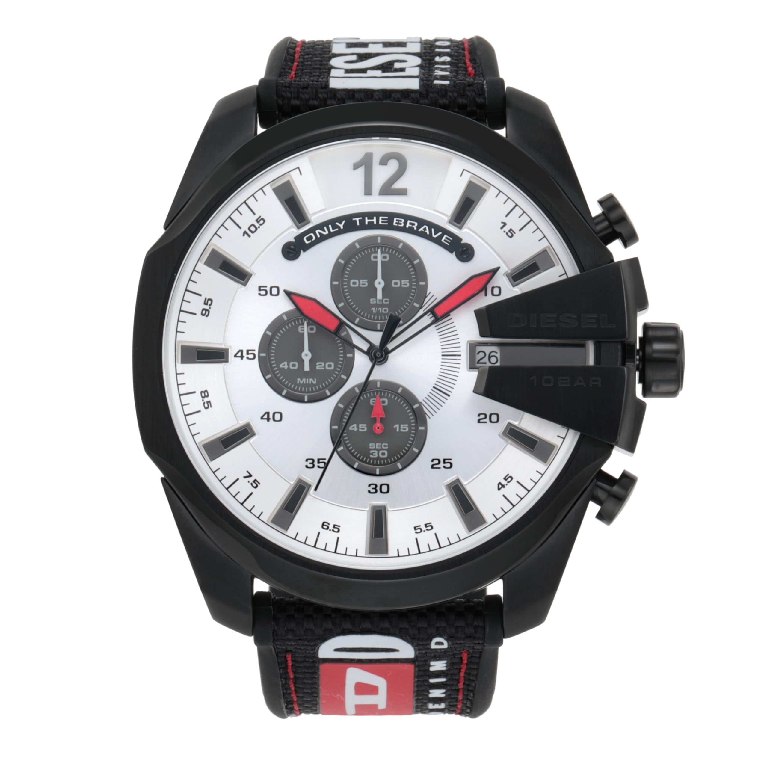 Diesel Chief Series orologio da uomo, movimento cronografo con cinturino in silicone, acciaio inossidabile o pelle