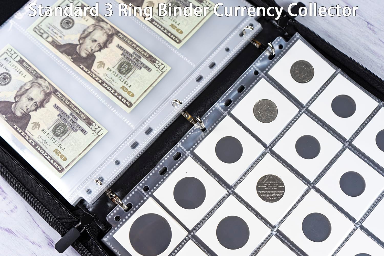 コイン&キャッシュコレクションブック バインダーホルダーアルバム 200ポケットコインスリーブ (コインフリップ付き) 90 楽天市場】紙幣 記念硬貨  硬貨 大容量 コレクションケース 紙幣アルバム 古銭 お金 収集 コイン コレクションホルダー 紙幣 バインダー式 ...
