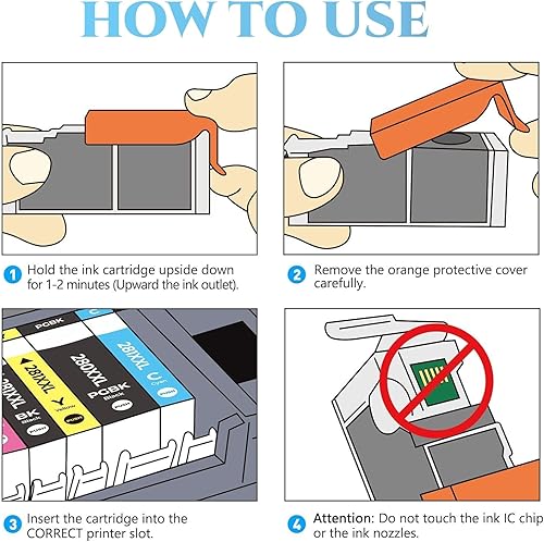 Miniatura 9 de PGI-280XXL CLI-281XXL - Cartucho de tinta compatible con Canon 280 281 XXL para PIXMA TR8520 TR7520 TS6120 TS6220 TS6320 TS8120 TS8220 TS9120 TS9520