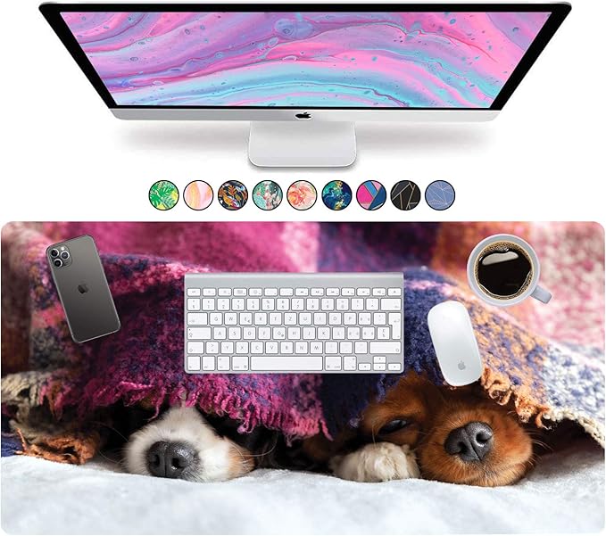 French Koko Large Mouse Pad, Desk Mat, Keyboard Pad