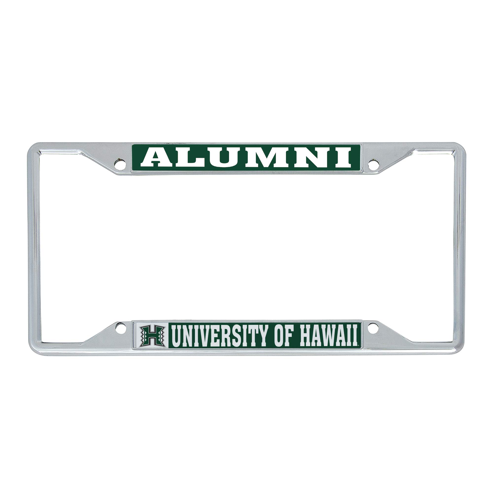 Desert Cactus University of Hawaii Car Accessories Rainbow Warriors Metal License Plate Frame and Tag Holder for Front or Rear of Car (Alumni)