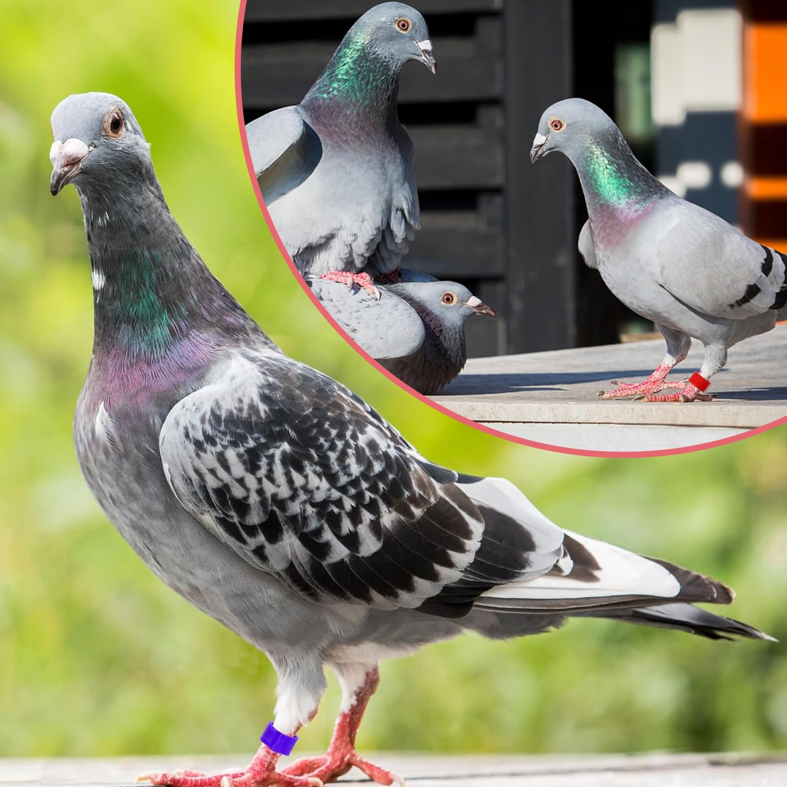 100 Stück Geflügel-Fußringe – 10 Mm, 10 Farben, Kunststoff, Wiederverwendbar – Für Hühner, Tauben, Enten, Gänse – Kennzeichnung & Sortierung
