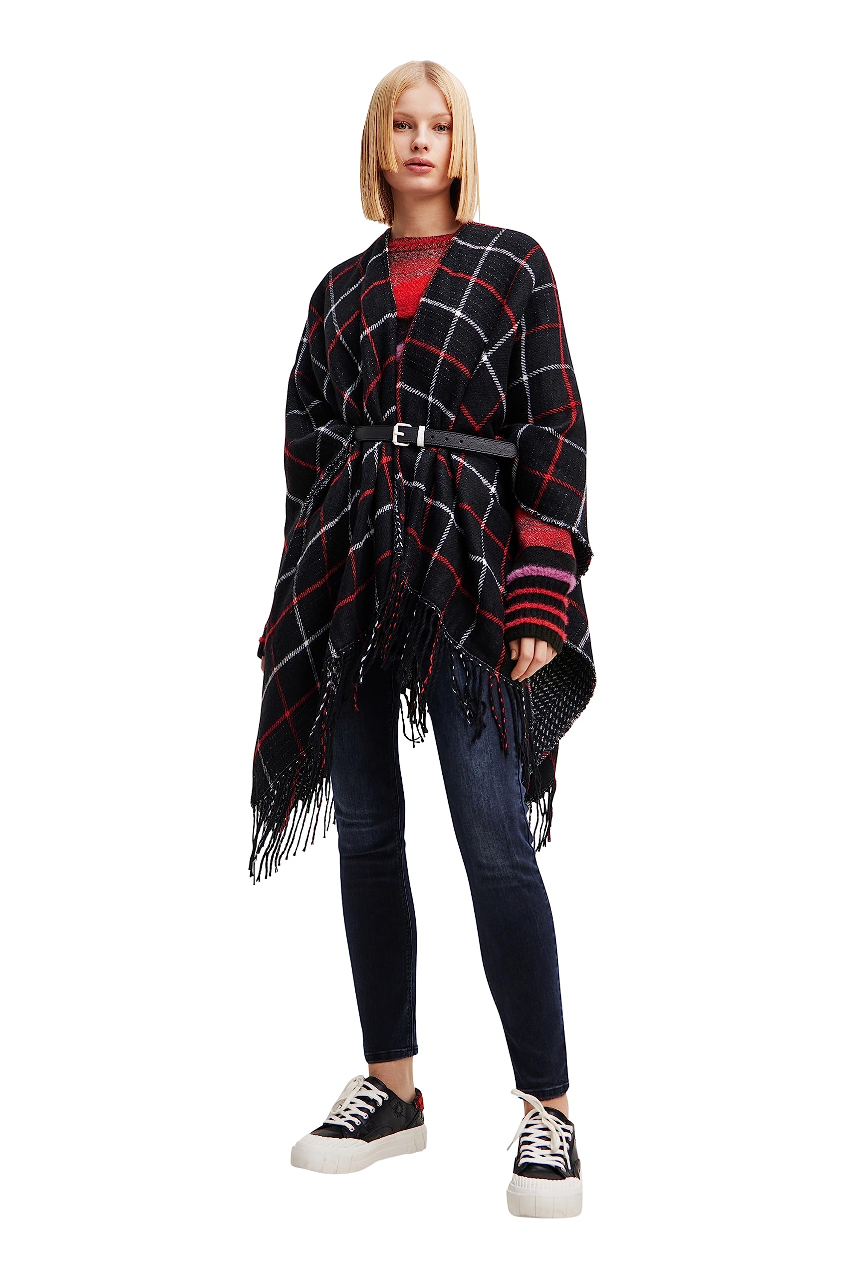 Desigual PONCHO PICTURAES PARIS, 2000 BLACK, U