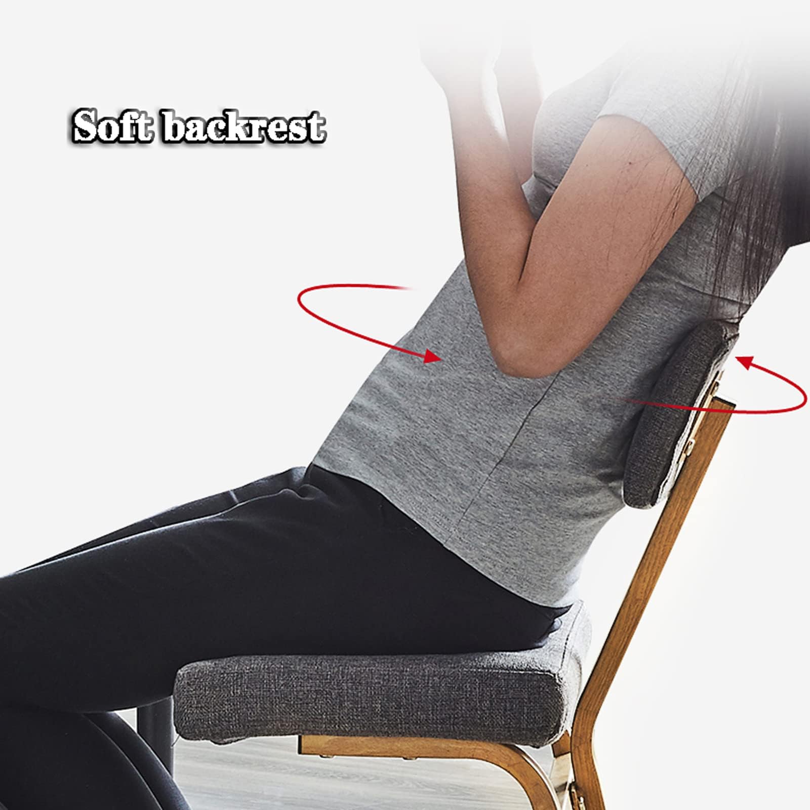 Ergonomiczny fotel klęczący z podparciem oparcia, do biura, korygujący postawę, ortopedyczne siedzisko do łagodzenia zmęczenia