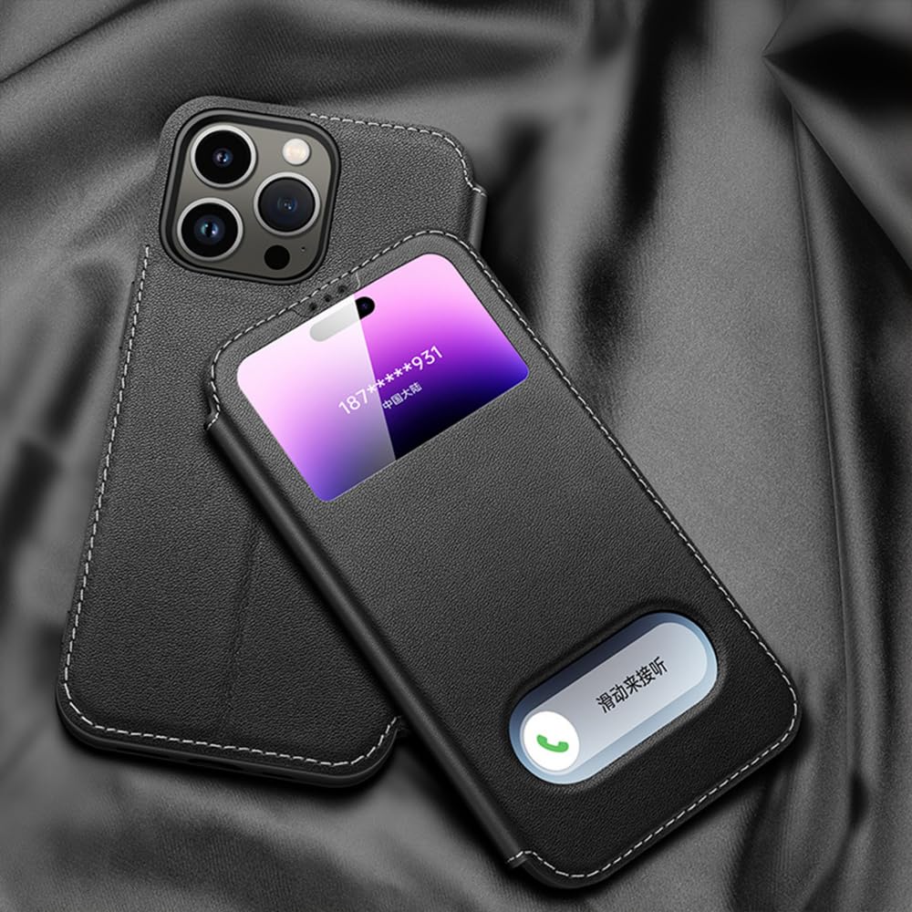 Funda de piel transparente para iPhone 15, 14, 13, 12, 11 Pro Max, XR, XS, X, 7, 8 Plus, SE 2020, 2022, con tapa magnética, color chocolate, para iPhone 11