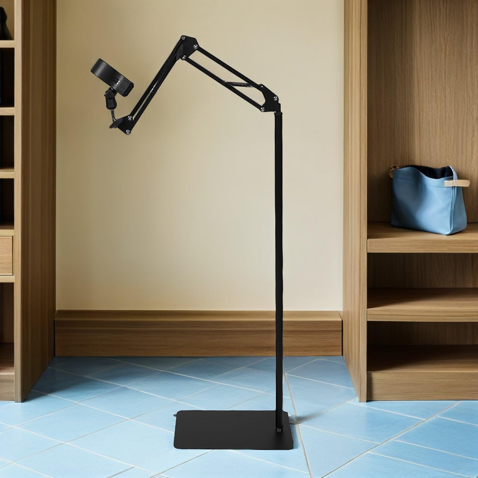 Soporte para Secador De Pelo De Salón Soporte para Secador De Pelo con Abrazadera con Brazo Colgante Manos Libres
