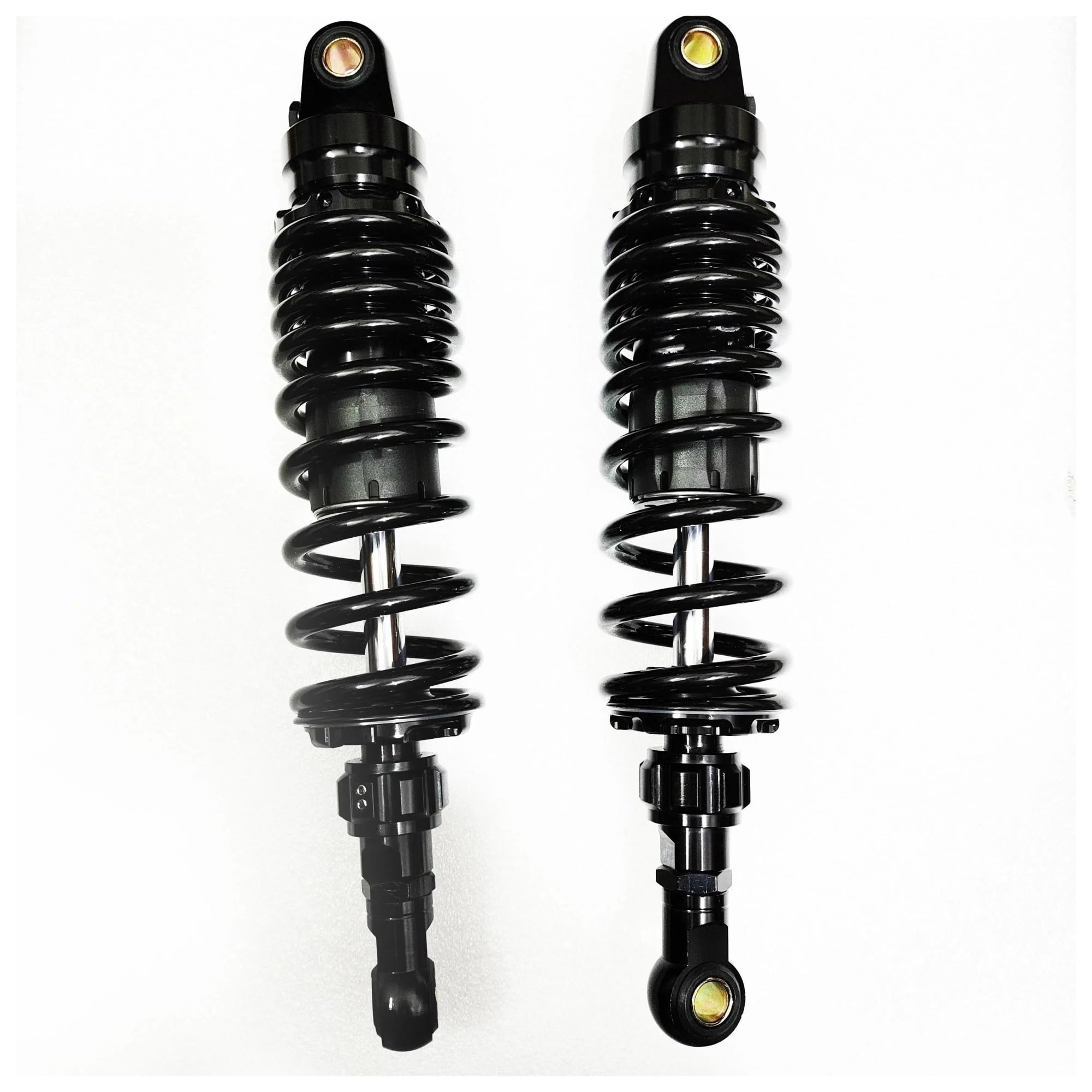 Amortisseur Une Paire D'amortisseurs Moto À Ressort, 305mm, 320mm, 330mm, 340mm, 345mm, 350mm, 365mm, 8mm, Suspension Arrière Réglable Amortisseur De Moto(345mm Black)