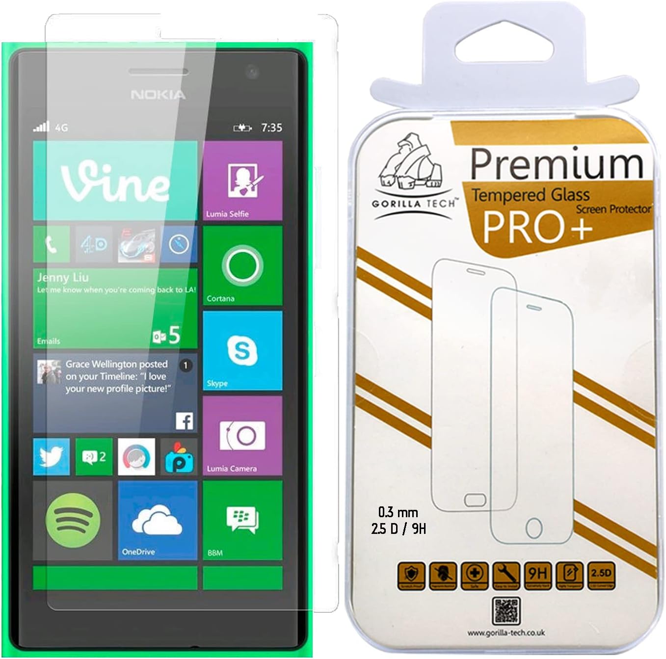 Screen Protector Nokia 8 SIROCCO (2 Pack) Case Friendly Premium Tempered Glass, 3D Touch and Face ID Compatible, Easy Bubble-Free Installation, 9H Hardness, Anit Glare, Anti Scratch