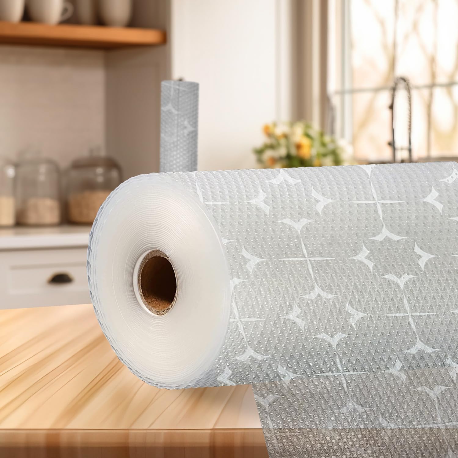 SITTELLA® (45cm x 3m) Food-Grade Anti-Slip Washable Kitchen Drawer & Shelf Liner | Multipurpose Waterproof Fridge, Table & Cabinet Mat | Non-Toxic, Cuttable & Reusable(White -Flower) — Amazon image 15