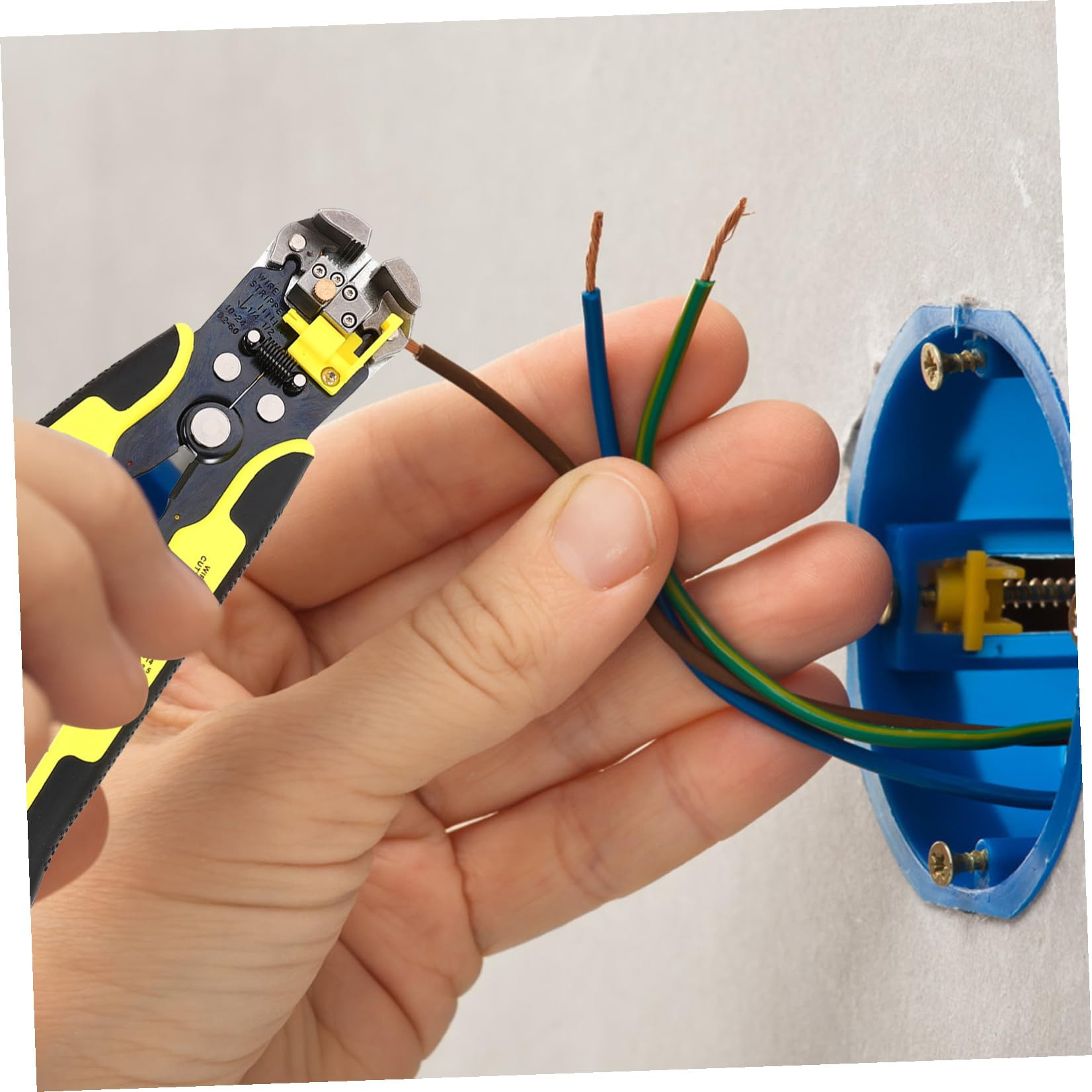 POPETPOP Kit de Alicates para Crimpar Terminales de Cable Material de Acero y con Mecanismo de Adecuado para Reparaciones Eléctricas en Automóviles y Uso Doméstico