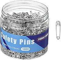 FUDAOFAMILY 1000 Pack Mini Safety Pins 0.75 Inch (19mm) - Tiny Safety Pins for Clothes, Sewing, Crafts & Quilting