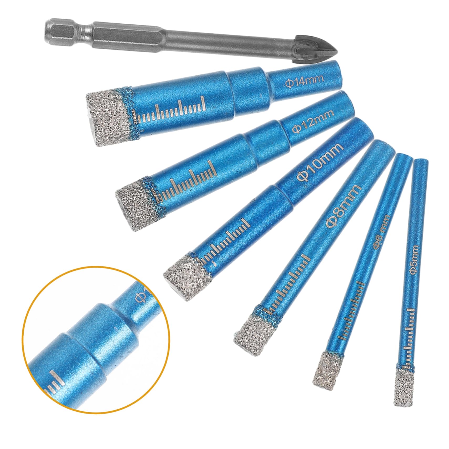 NUOBESTY 2 Set Di Utensili Per La Foratura Di Piastrelle Punte Da Trapano Kit Di Perforazione Per Piastrelle Punte Per La Foratura Di In Porcellana Utensili Per La Foratura