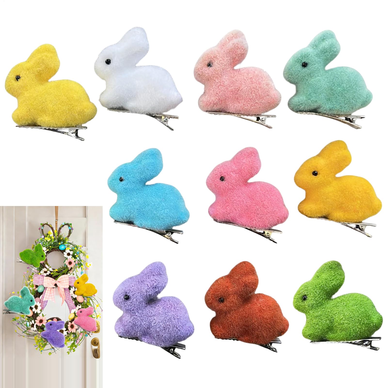 Barrette lapin pelucheuse pour éliminer les mèches rebelles des enfants - 8