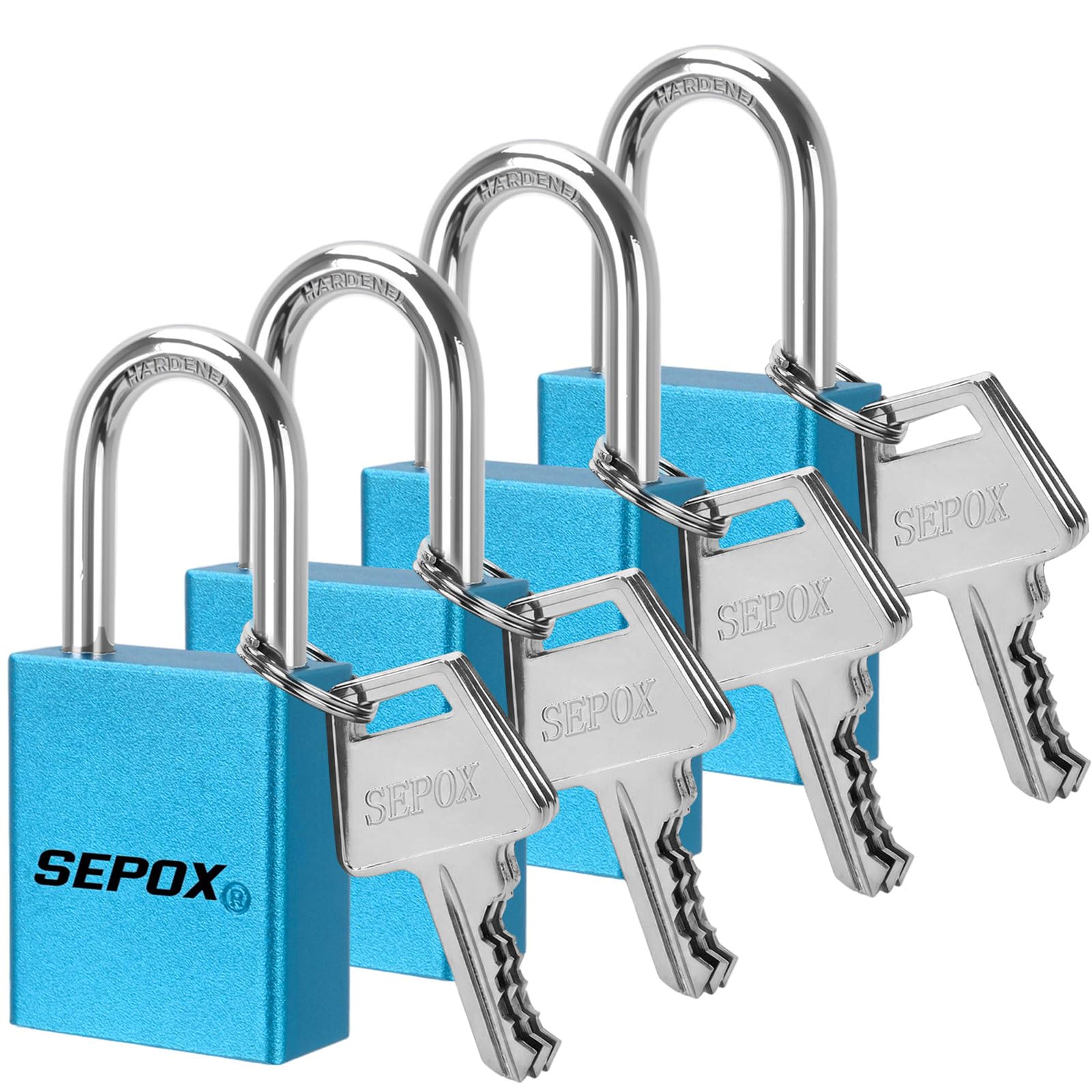 SEPOX® Ultra Rust-Resistant Weatherproof Padlocks, Blue Aluminum