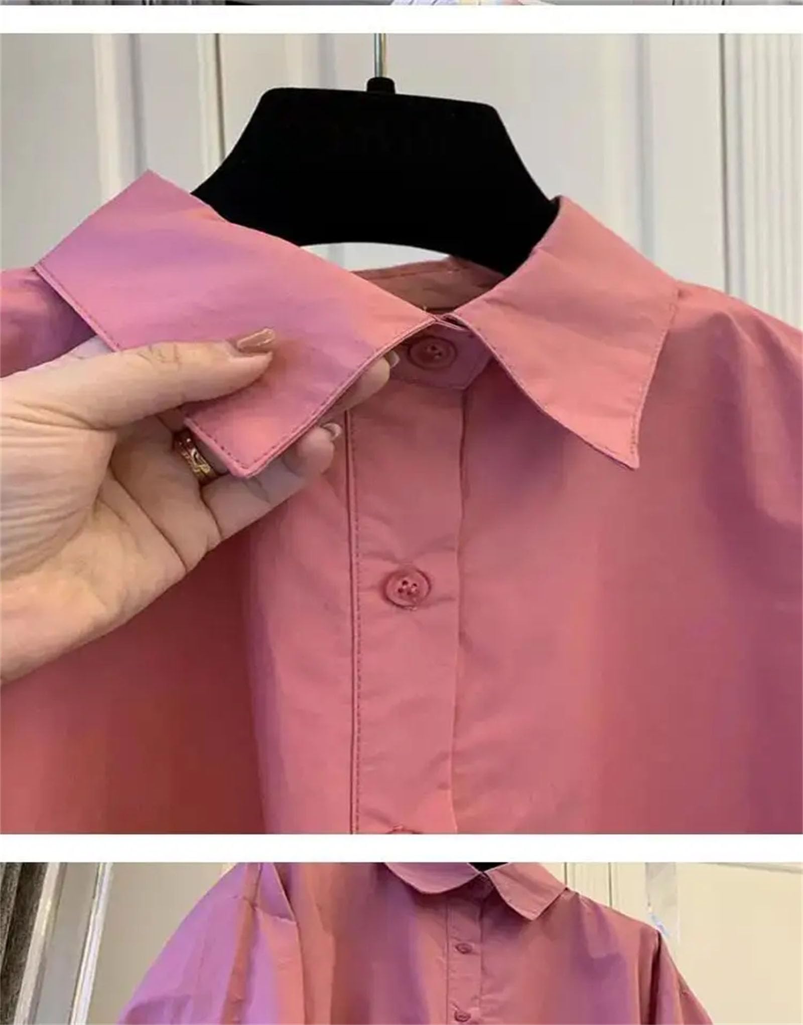 Blusas vintage de primavera para mujer, elegante, casual, de manga larga, con botones