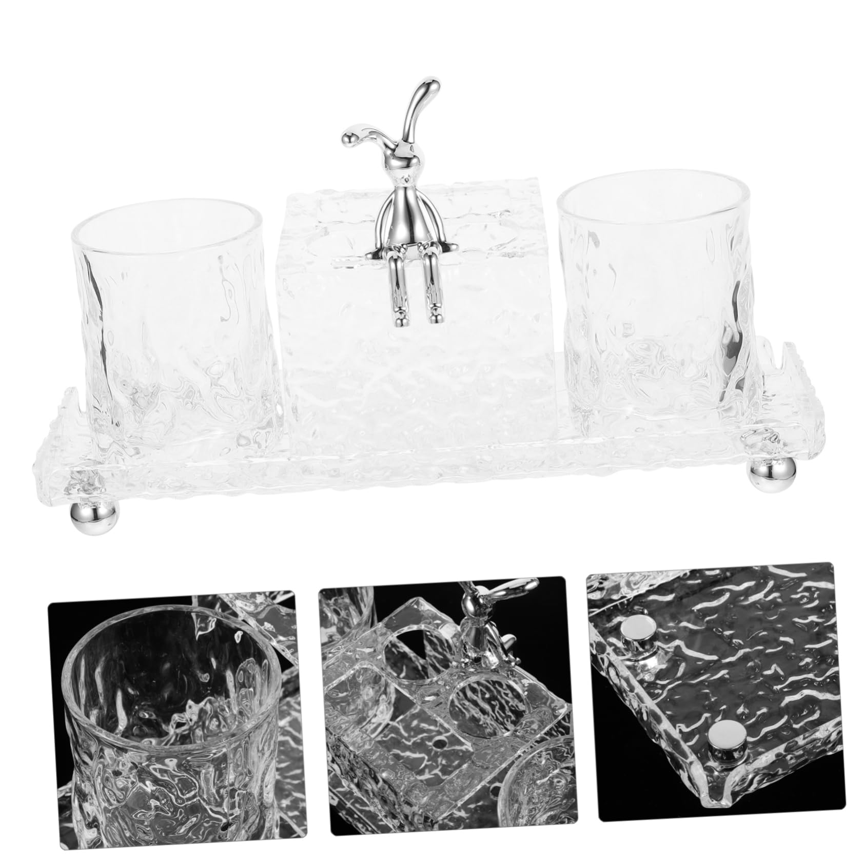 PRETYZOOM Soporte para Cepillo De Dientes Organizador De Encimera De Baño Vaso para Pasta con Soporte De Almacenamiento