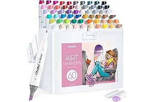 Ohuhu Alcohol Markers: 60 Markers Professional Double Tipped Art Pens