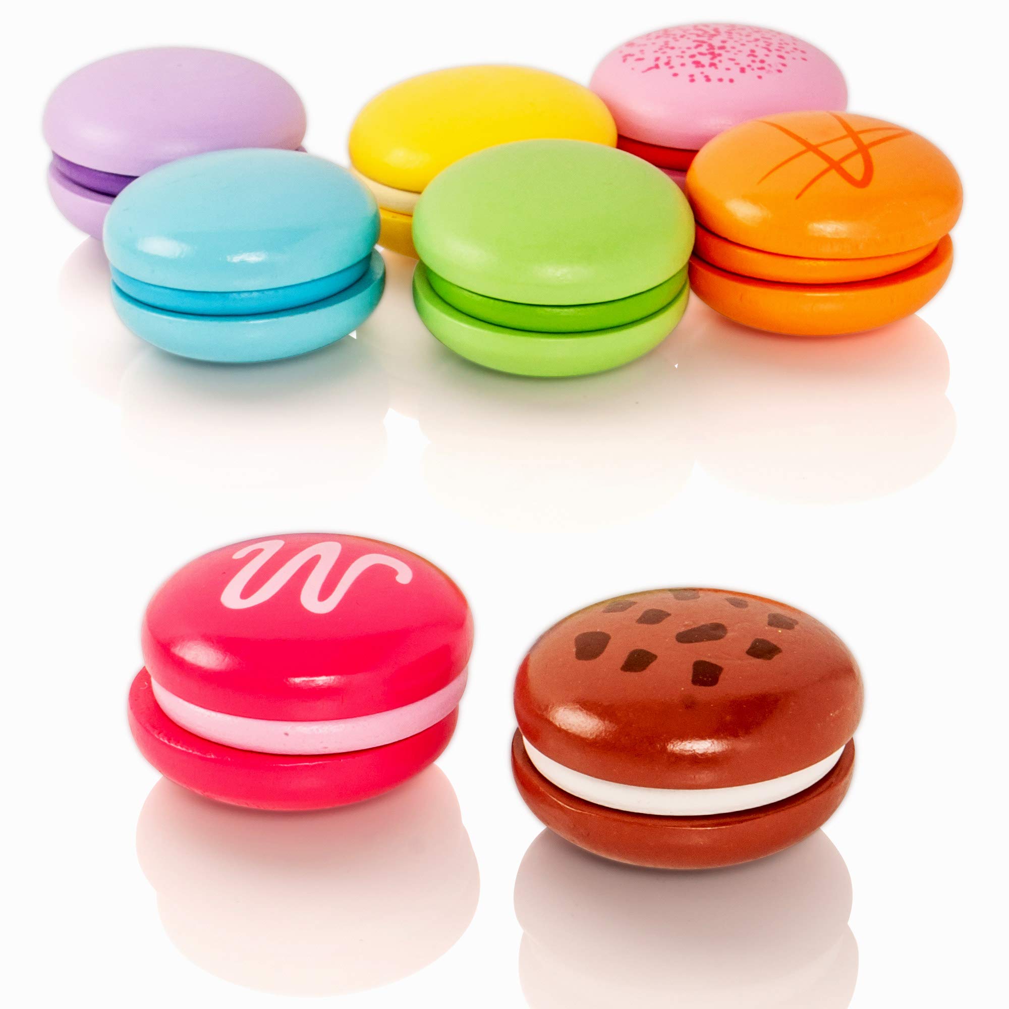VIGA 50807 VIGA zestaw 8 ciastek z zabawkami Macaron, różne kolory, 30 x 9,7 x 5,2 cm (50807)
