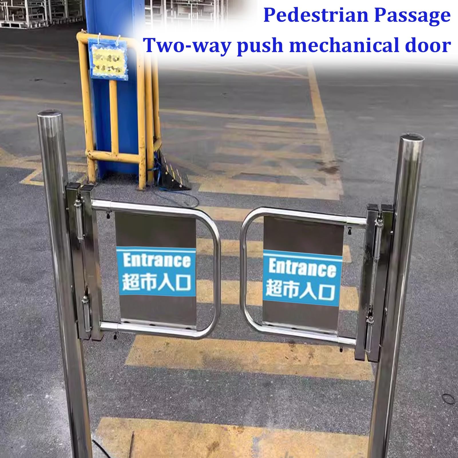 Supermercato Acciaio Inossidabile Barricata Porte Di Accesso, Apertura A 90° Unidirezionale Ingresso Cancello Di Sicurezza, Chiusura Automatica Universale Cancelli A Battente Dispositivo Per Bibliotec