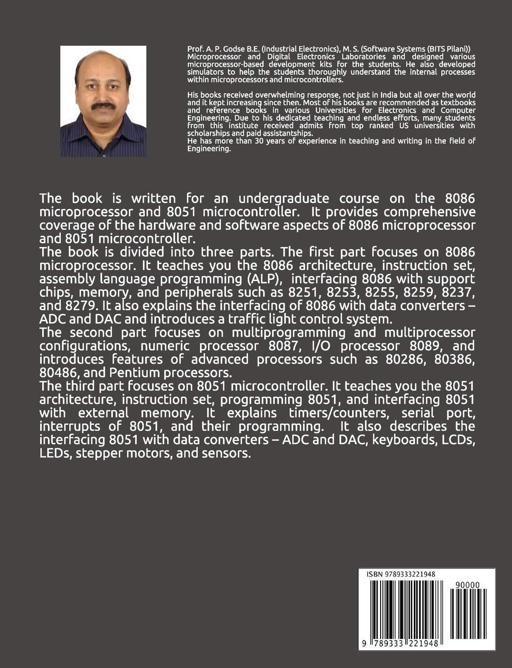 Microprocessors and Microcontrollers: 8086 and 8051 Architecture, Programming and Interfacing