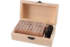N/B Wooden Rubber Stamps Kit - The Epitome of Alphabetical Precision