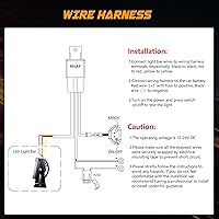 Vista 8 de ASLONG 2 módulos LED blanco/amarillo ámbar de 4 pulgadas, kit de luz antiniebla, lámpara combinada de triple fila, arnés de cableado con interruptor
