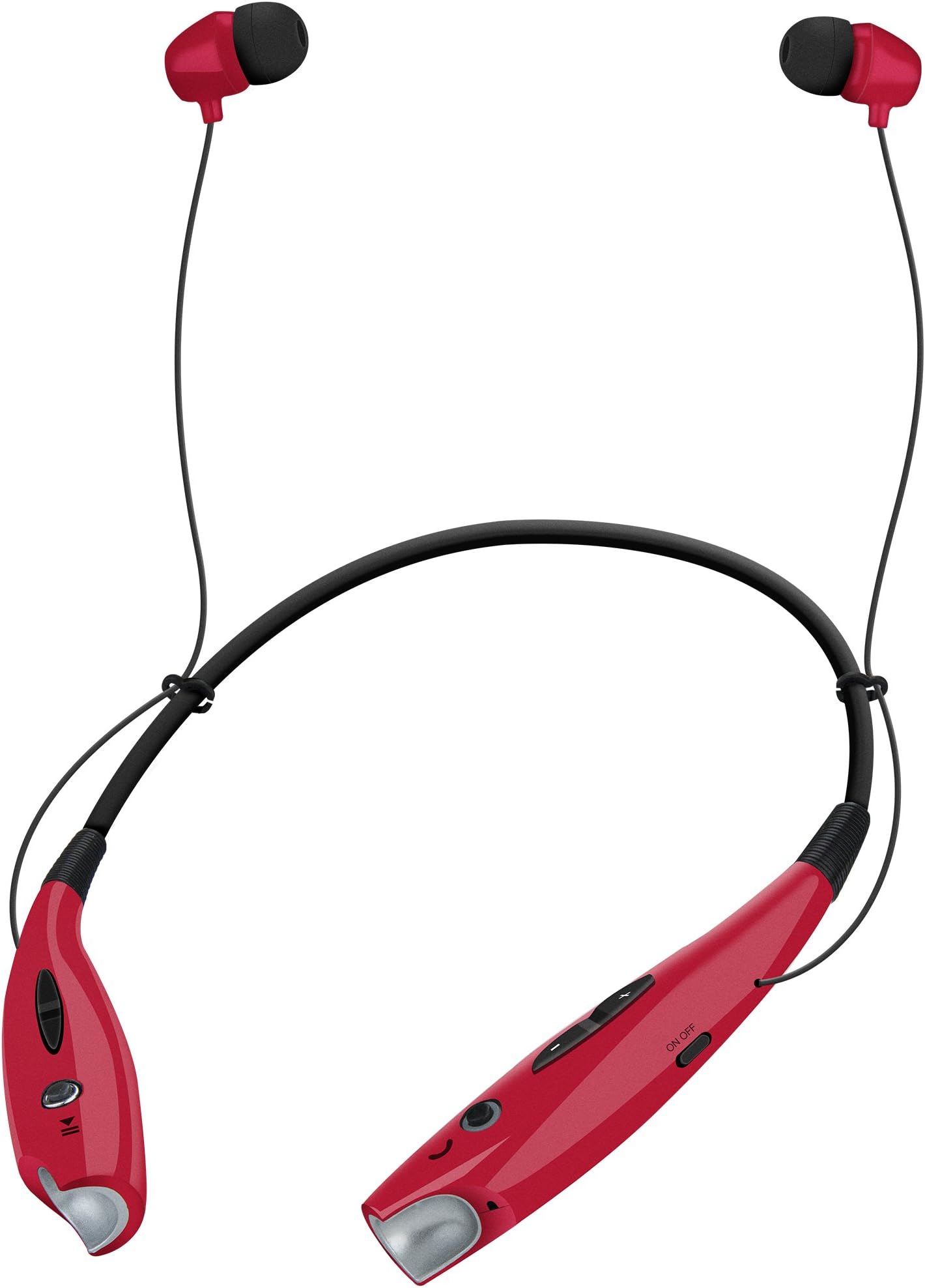 HyperGear Freedom BT100 Wireless Around The Neck Earphones With Noise Cancelling Microphone, Hands-free Music & Call Vibration From Any Bluetooth-enabled Device. For walking, Running, Gym & Reclining.