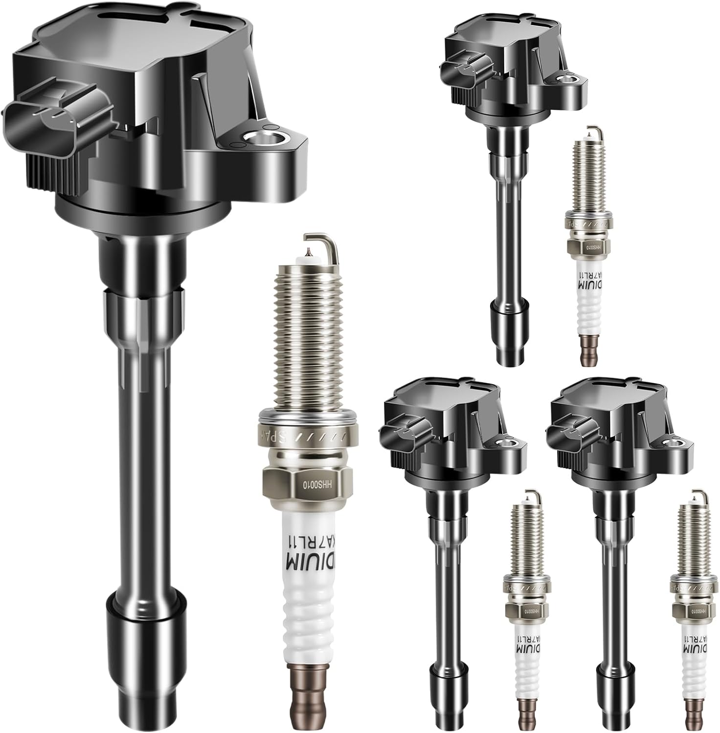 Ignition Coil Packs and Spark Plugs fits for Honda Civic 2016 2017 2018 2019 2020, 2015-2019 Fit 1.5 2.0 L4, UF749, Set of 4