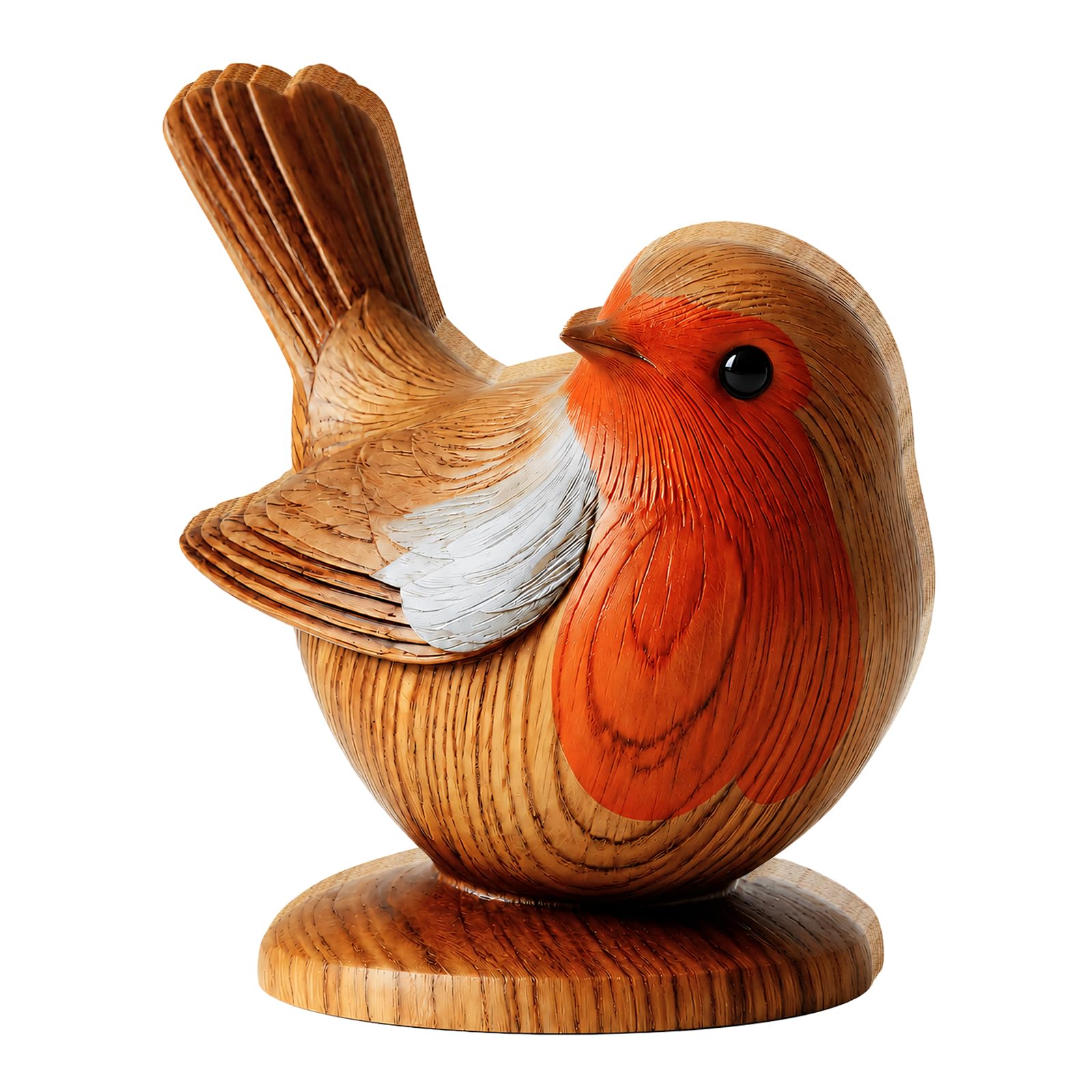 Dei tkeyts Robin Garden Ornaments, Wooden Bird Collectible Figurines