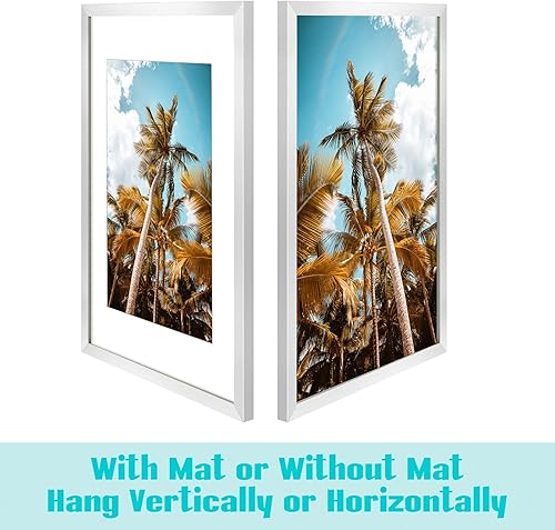 Vista 231 de Frametory, Portarretratos negro de 16 x 20 pulgadas, para fotos de 11 x 14 pulgadas con paspartú, molduras anchas (16 x 20 pulgadas, negro)