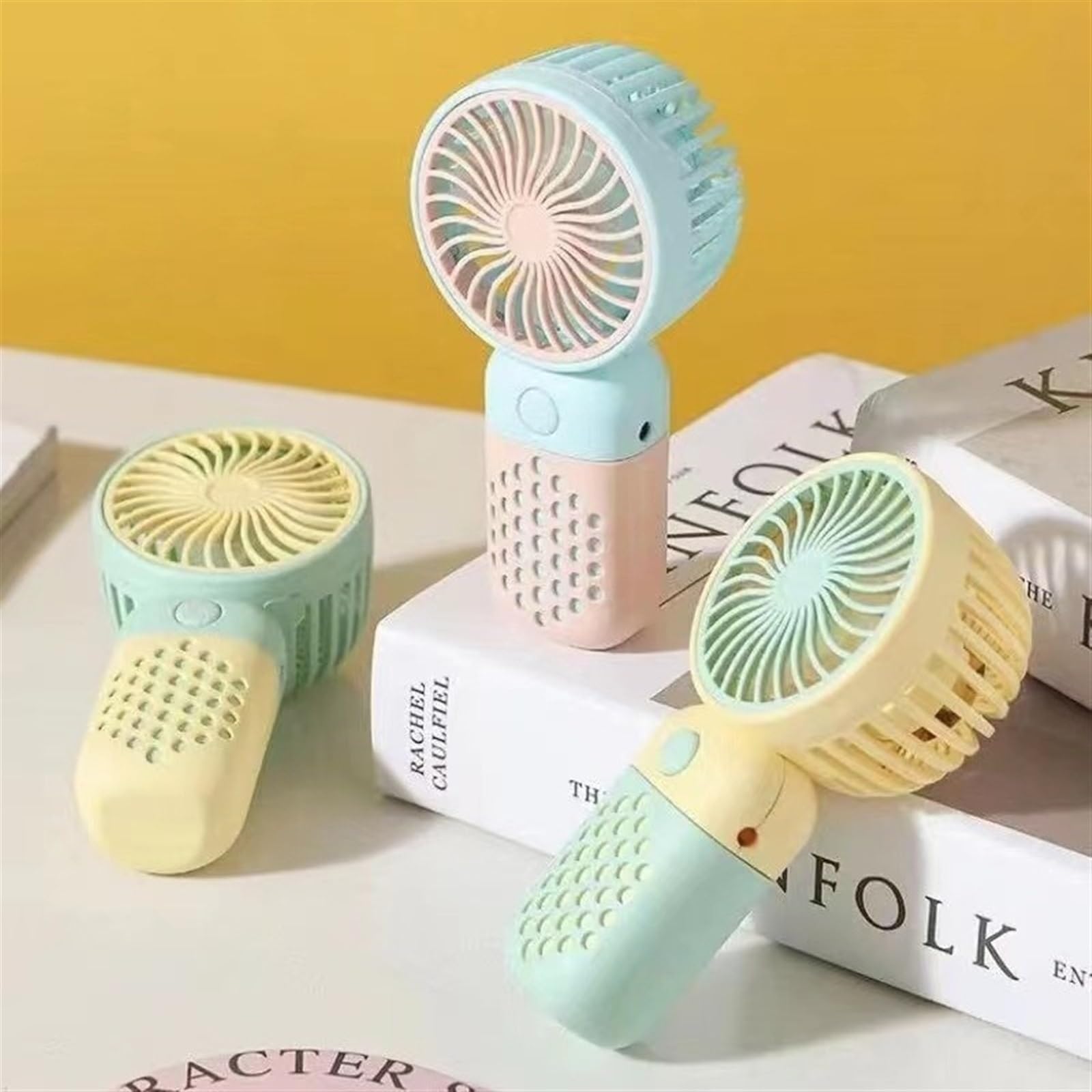 Mini ventilateur portable sans fil – Rechargeable par USB, idéal pour les étudiants, le camping et l'utilisation en extérieur, ventilateur de bureau compact pour un confort frais n'importe où