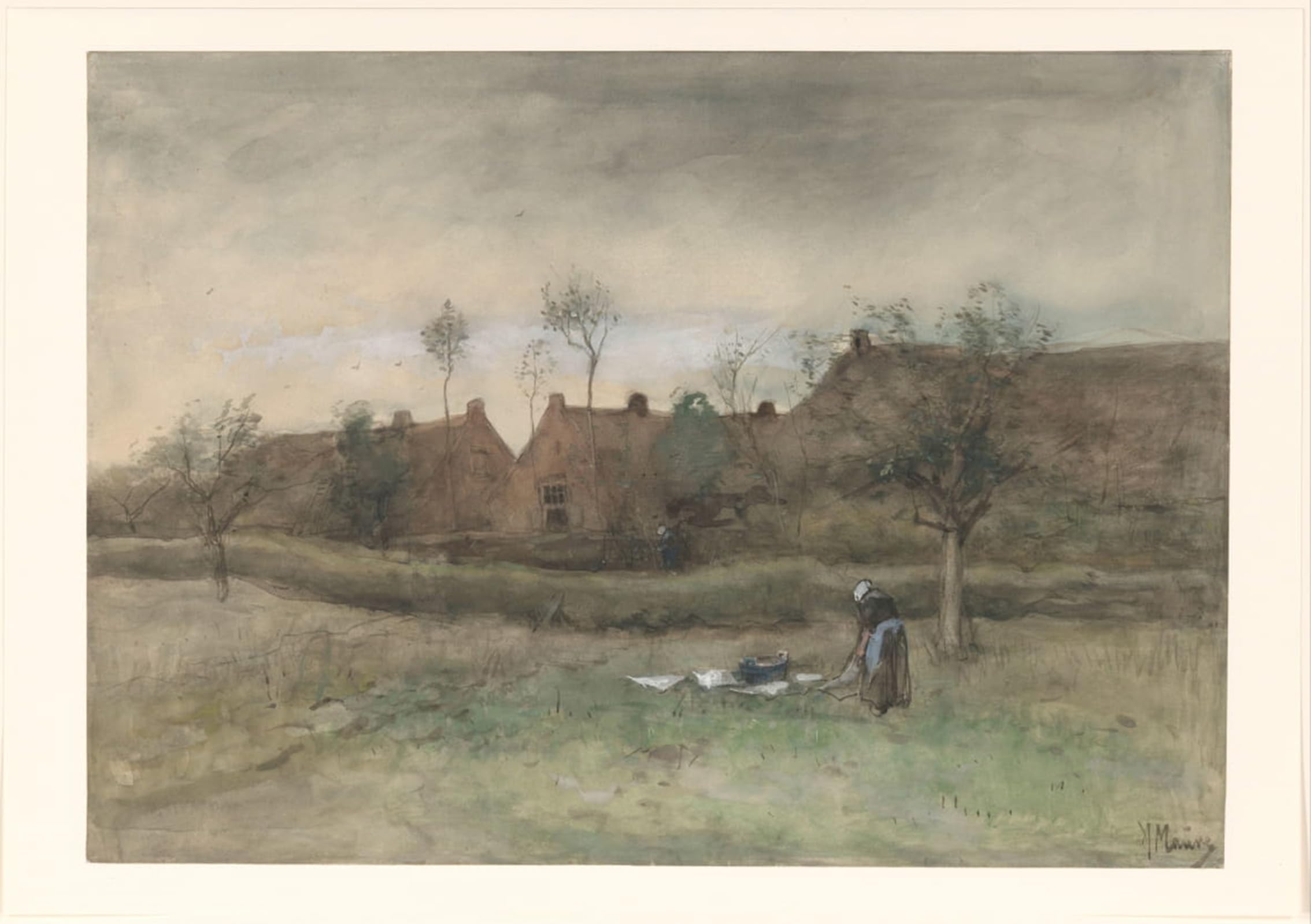 Artxlxxbn No Frame Famous Art Print Poster Vintage Wall Art Bleekveld By Anton Mauve Canvas Art Poster For Home Decor 60X90cm