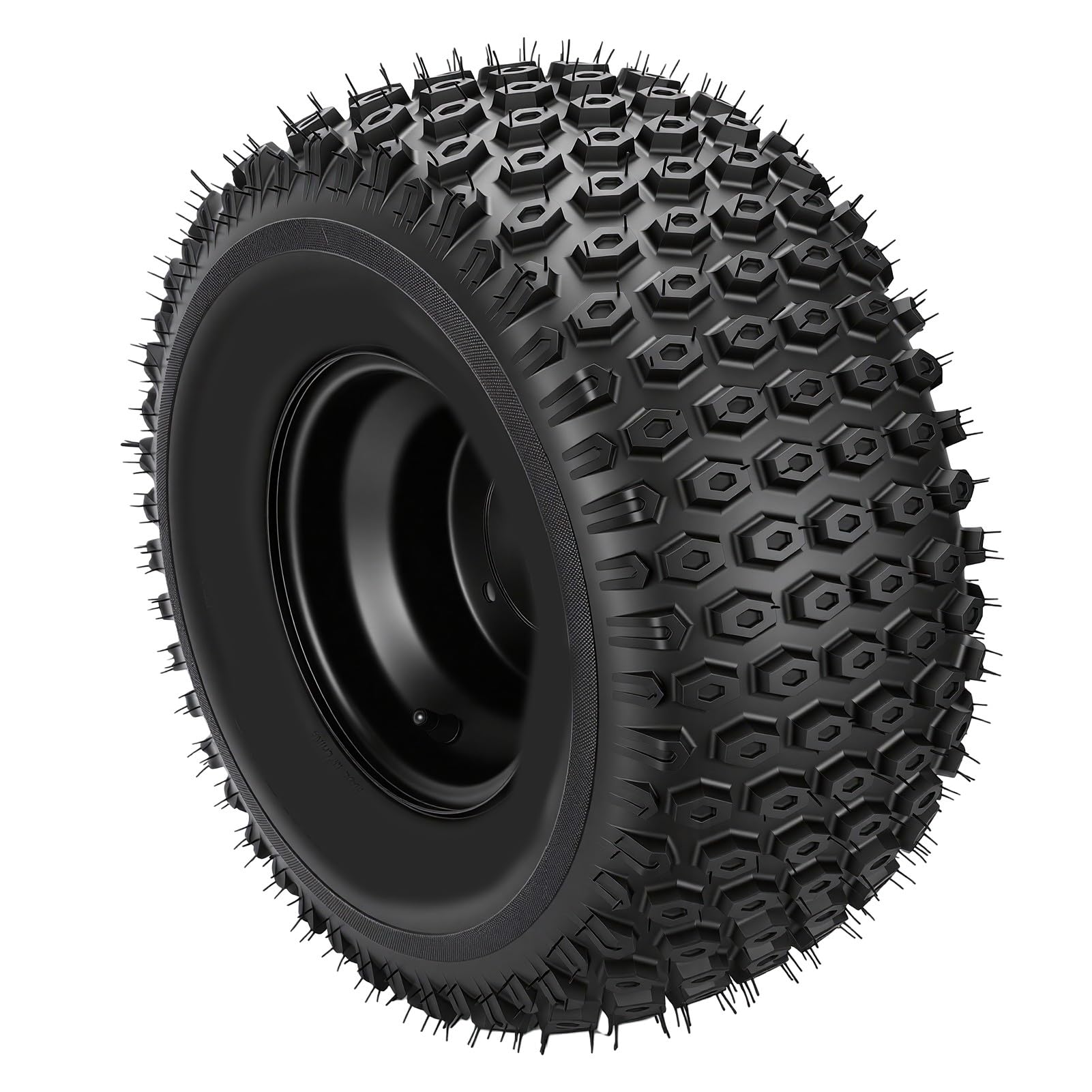 KIMISS Neumático para Cortacésped 18x9.50-8, Neumático sin Cámara Resistente con Llanta de Metal de Goma, Rueda de 8 Pulgadas con 4 Orificios, Ajuste Trasero Delantero para Tractor de