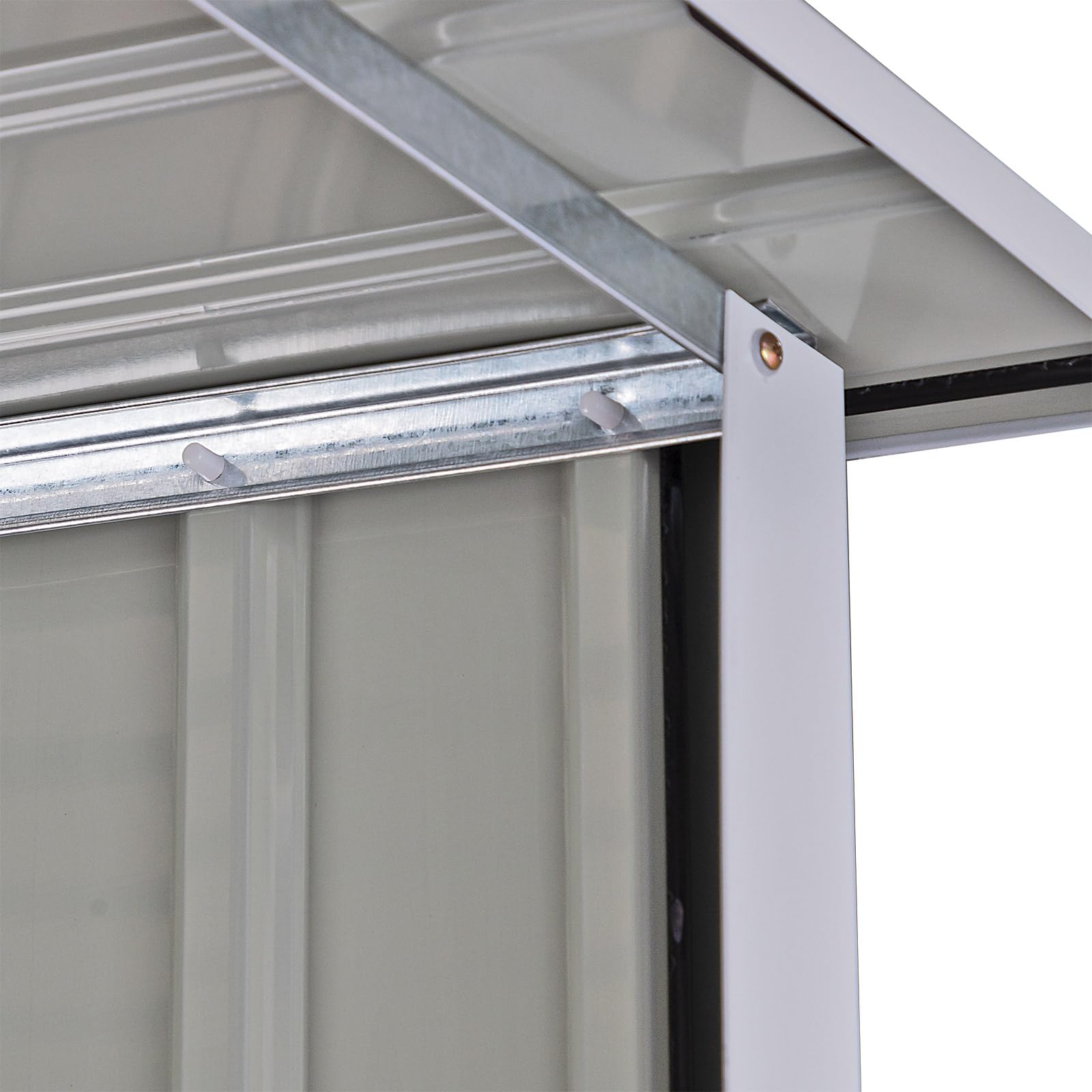 DEMA Kaminholzregal Stockholm 303x120x190 cm Brennholzregal überdacht, Holzlager Metall Anthrazit Grau, wetterfest, optimale Belüftung, Pultdach, Holzunterstand für Kaminholz Garten Außenbereich