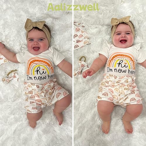 Miniatura 3 de Aalizzwell Conjunto de pantalones cortos para bebé recién nacido para el verano
