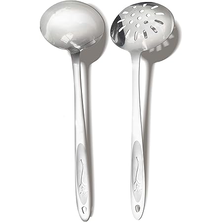 2pcs Stainless Steel Sauce Ladles Ergonomic Saucier Drizzle