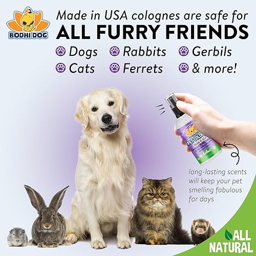 Vista 47 de Bodhi Dog - Colonia natural para mascotas, aerosol corporal prémium para perros y gatos, aroma limpio y fresco, cualidades de acondicionamiento