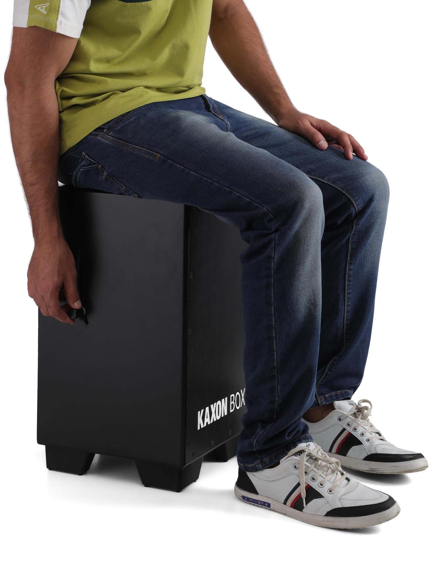KAXON BOX Rounded corners jet black Adjustable Snare Cajon