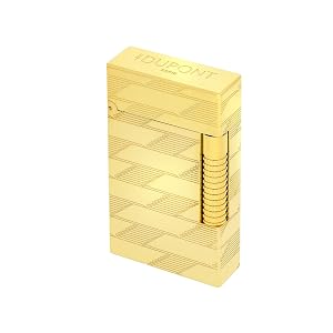S T Dupont Le Grand Cling Lighter Monogram 1872 Gold C23178