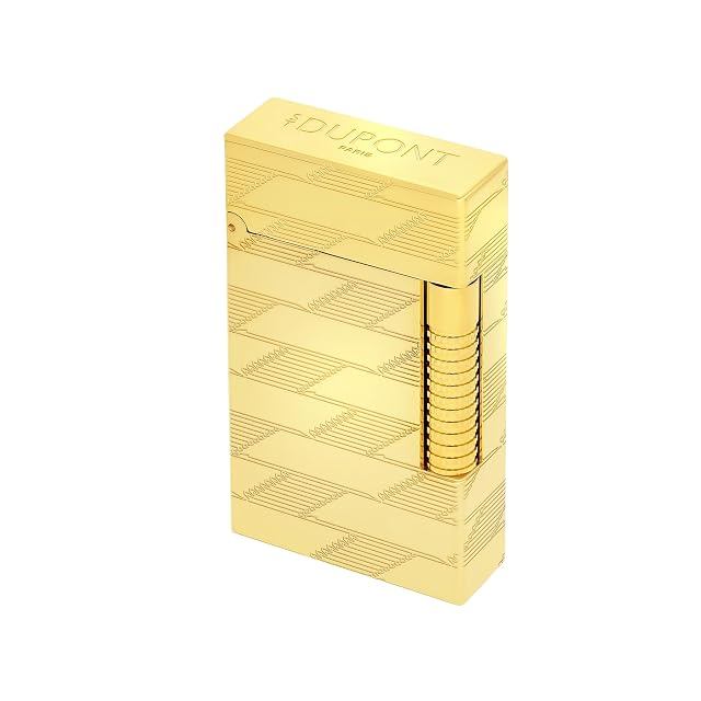 S T Dupont Le Grand Cling Lighter Monogram 1872 Gold C23178