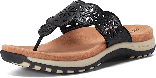 Earth® SadieSlip-on Flat Sandals, Black 002, 10 M