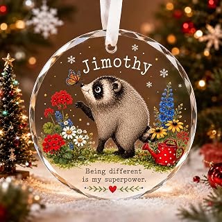 Jimothy Ornament, Racoon Ornament, Funny Jimothy Raccoon Christmas Ornament, Viral Meme Christmas Tree Decoration, Santa Gift
