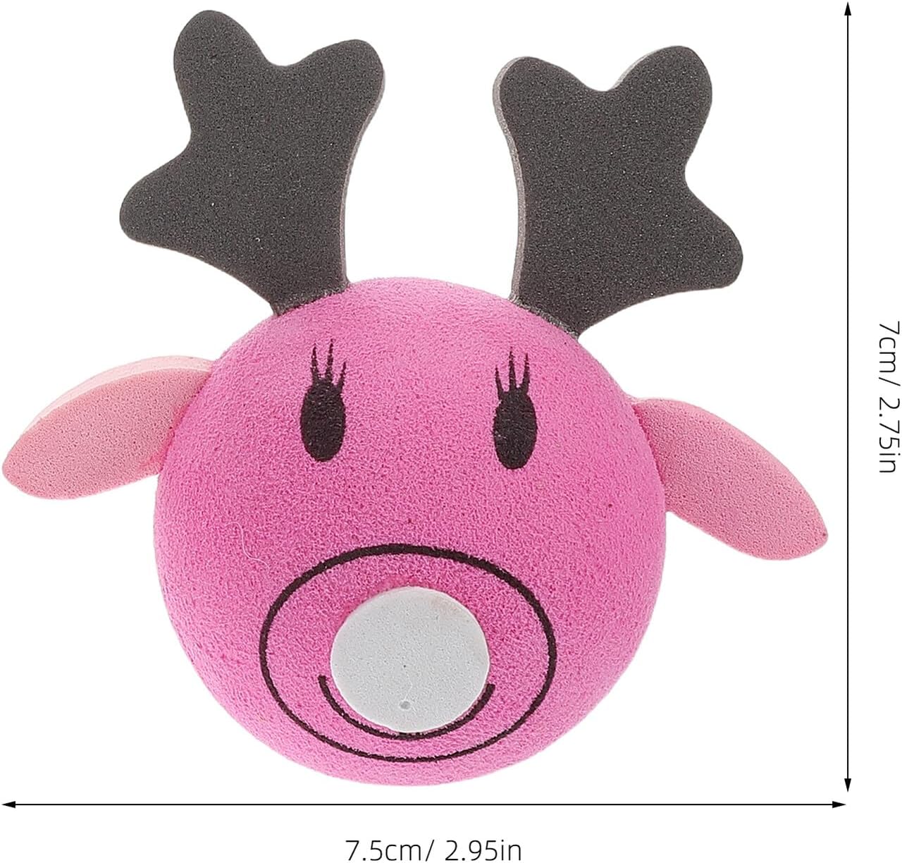 2pcs Pink Elk EVA Car Antenna Balls Vehicle Exterior Accessories Soft Resilient Animal Antenna Toppers Unique Decorative Ornaments for Cars