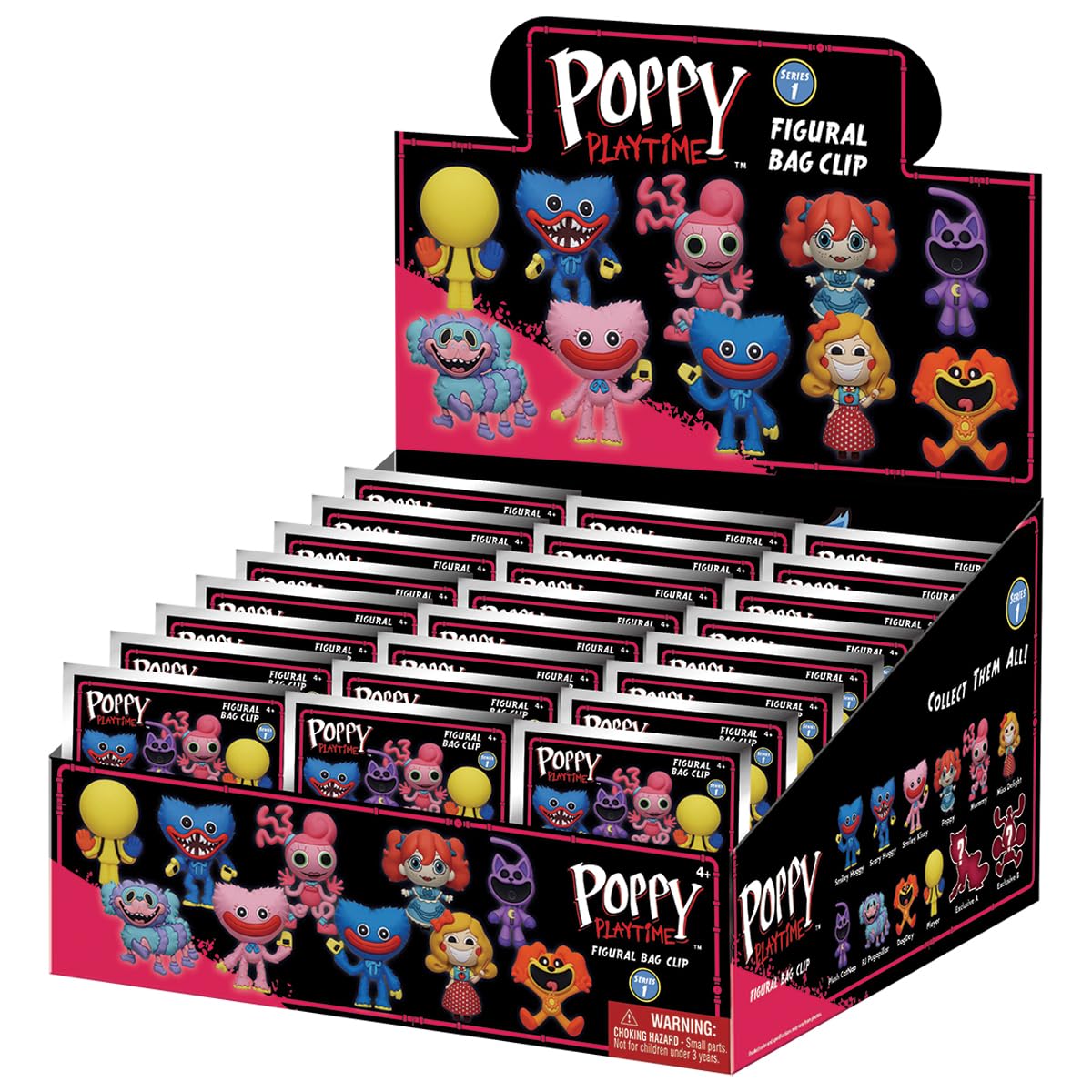 Amazon.co.jp: Poppy Playtime 3Dフォームバッグクリップ、シリーズ1