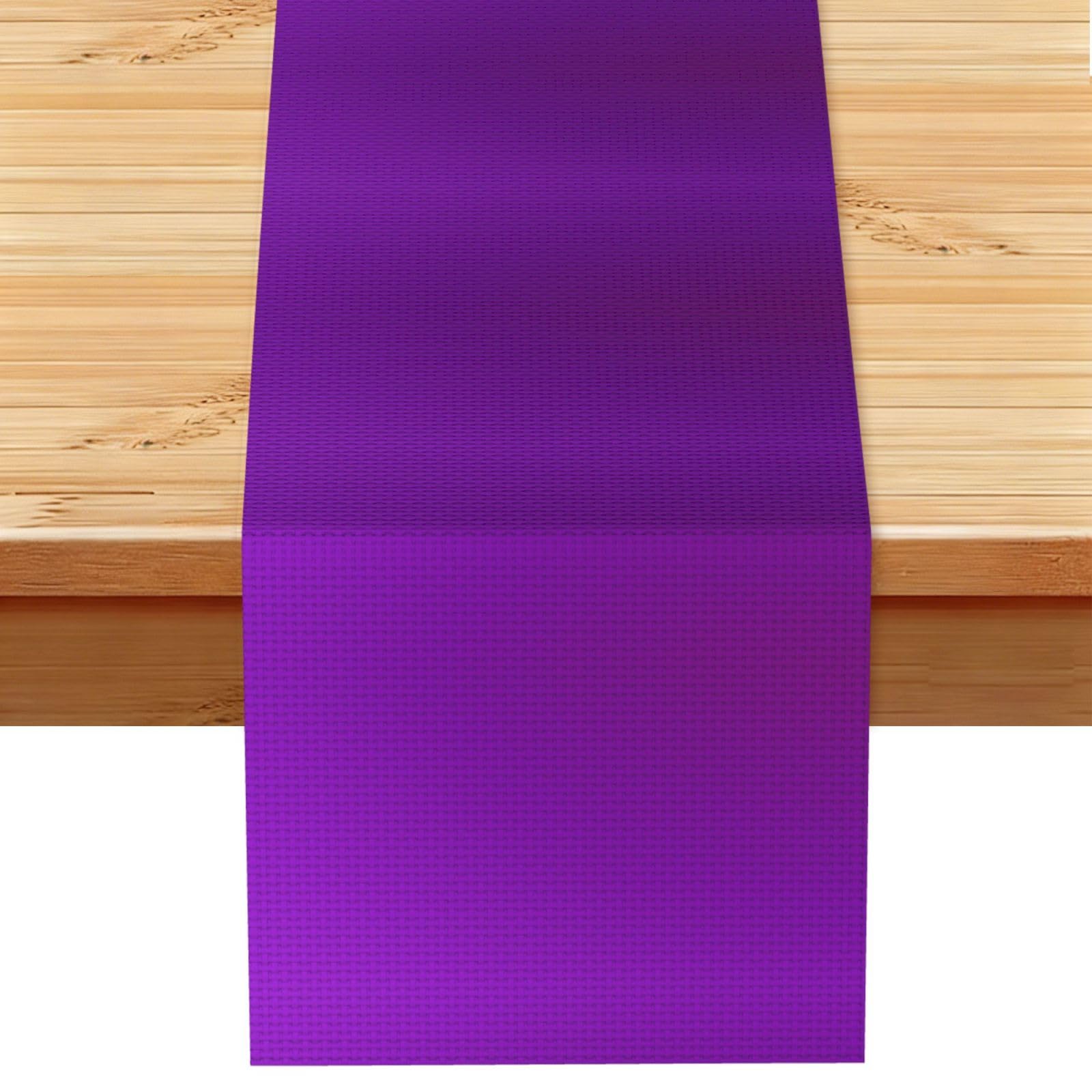 Solid color dark purple Table Runner 13x72 Inch Dining Decor