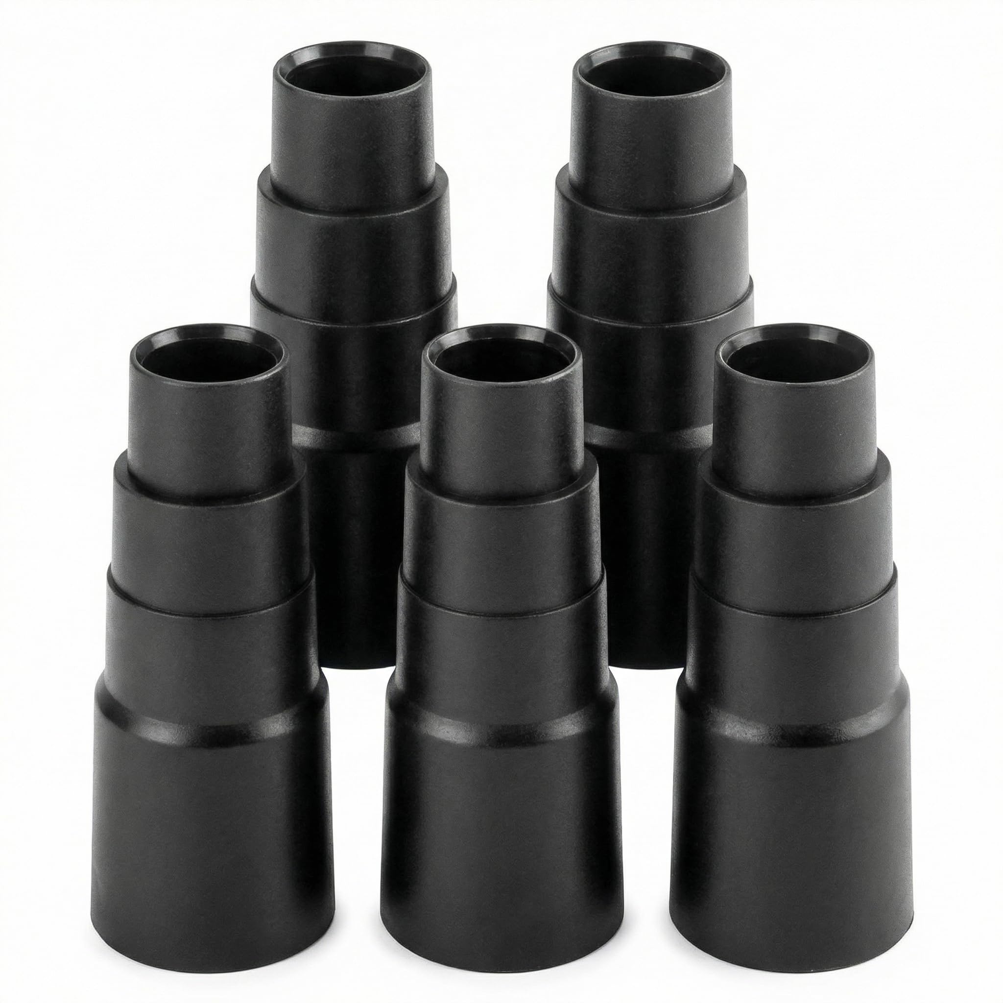 Qwork Black Qwork® 5 Pcs Vacuum Cleaner Adaptor For Power Tools, Universal Dust Extraction Adapter Vacuum Cleaner Hose Converter 21-35 Mm Inner Diameter